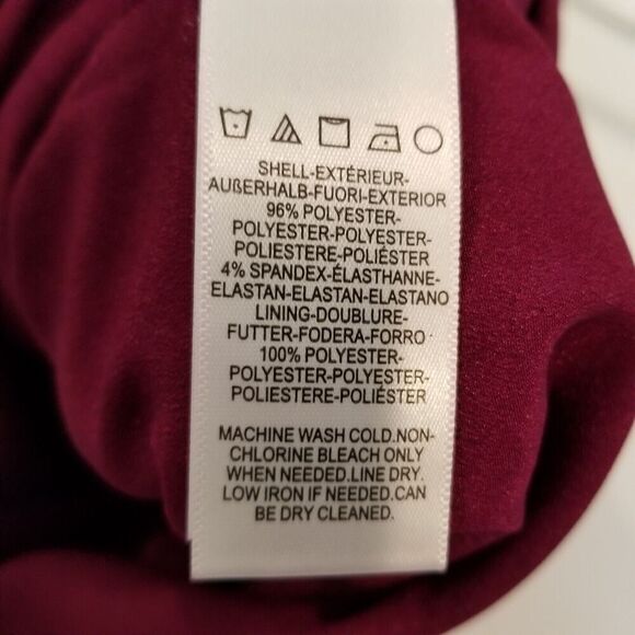 Dress the Population Women Emme Back Bow Sheath Cocktail Dress Size S Wine - Picture 8 of 8